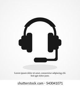 headphones icon, vector best flat icon, EPS