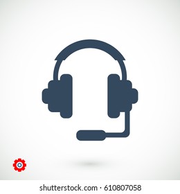 headphones icon, vector best flat icon, EPS