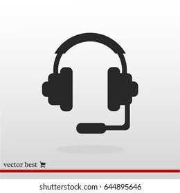 headphones icon, vector best flat icon, EPS