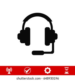 headphones icon, vector best flat icon, EPS