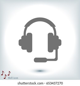 headphones icon, vector best flat icon, EPS