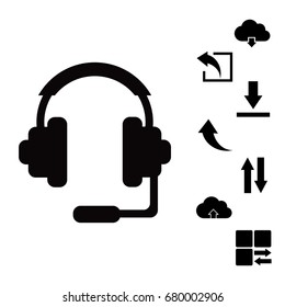 headphones icon, vector best flat icon, EPS