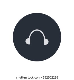 headphones icon vector, can be used for web and mobile design