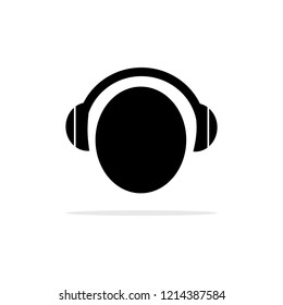 Headphones icon. Vector concept illustration for design.