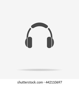 Headphones icon. Vector concept illustration for design.