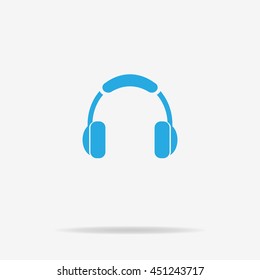 Headphones icon. Vector concept illustration for design.