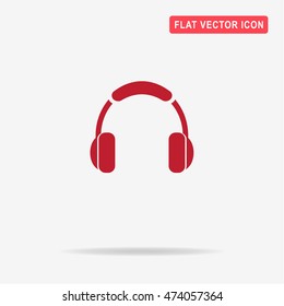 Headphones icon. Vector concept illustration for design.