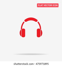 Headphones icon. Vector concept illustration for design.