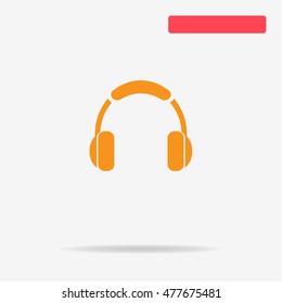 Headphones icon. Vector concept illustration for design.