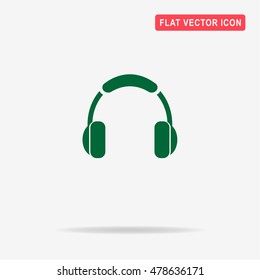 Headphones icon. Vector concept illustration for design.