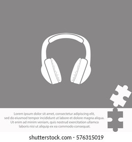 Headphones  icon Vector design.