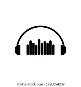 Headphones icon vector design, headphones icon logo
