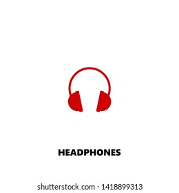 headphones icon. headphones vector design. sign design. red color