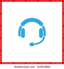 headphones icon vector EPS 10, abstract sign earphones flat design,  illustration modern isolated badge for website or app - stock info graphics