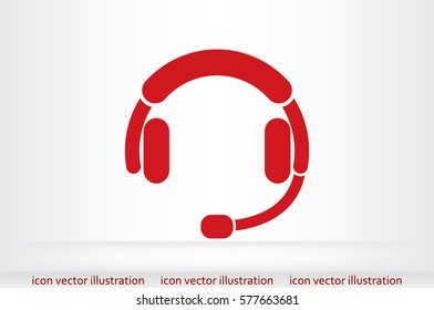 headphones icon vector EPS 10, abstract sign earphones flat design,  illustration modern isolated badge for website or app - stock info graphics 