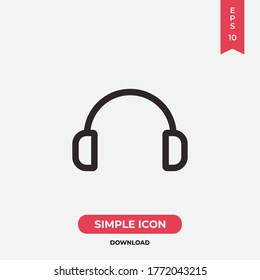 Vector de iconos de auriculares. Signo de auriculares