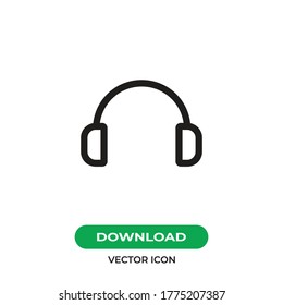 Headphones icon vector. Headset sign