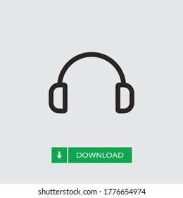 Headphones icon vector. Headset sign
