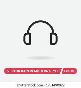 Vector de iconos de auriculares. Signo de auriculares