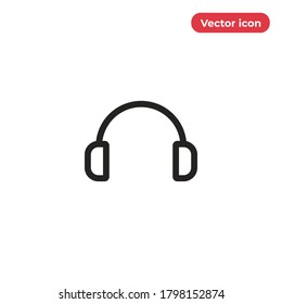 Vector de iconos de auriculares. Signo de auriculares