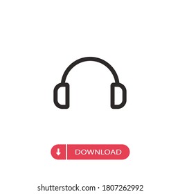 Headphones icon vector. Headset sign