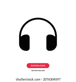 Headphones icon vector. Headset sign