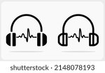 Headphones icon in vector illustration.