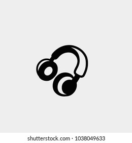Kopfhörersymbol. Vektorkopfhörer, Abbildung