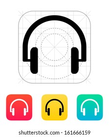 Headphones icon. Vector illustration.