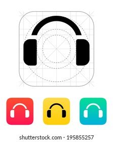 Headphones icon. Vector illustration.