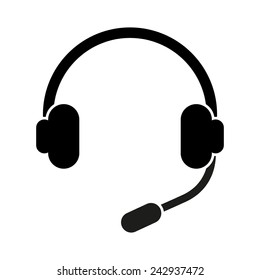 Headphones icon, vector illustration