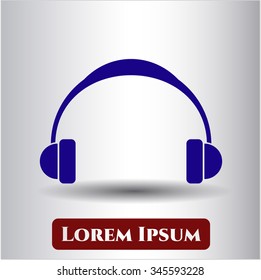 Headphones icon vector illustration