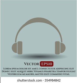 Ilustración vectorial de iconos de auriculares