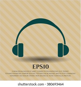 Ilustración vectorial de iconos de auriculares