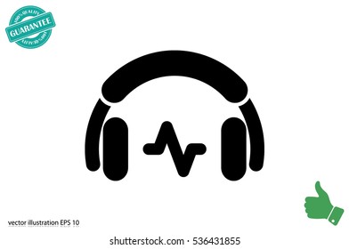 headphones icon vector illustration.