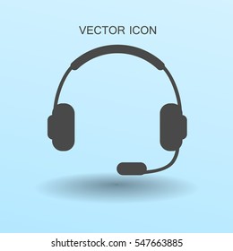 Headphones icon. vector illustration
