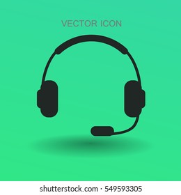 Icono de auriculares. ilustración vectorial