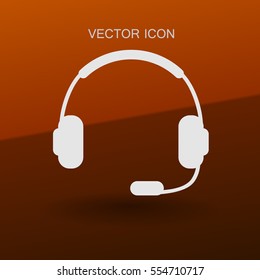 Headphones icon. vector illustration