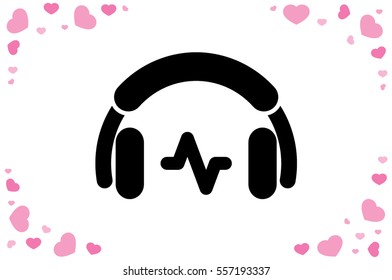 headphones icon vector illustration.
