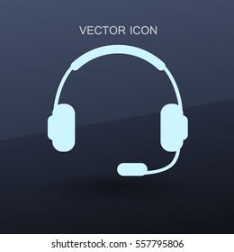Headphones icon. vector illustration