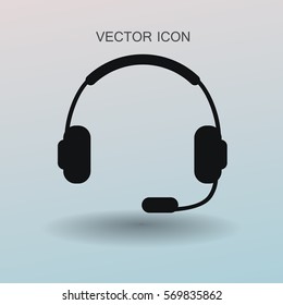 Icono de auriculares. ilustración vectorial