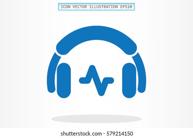headphones icon vector illustration.