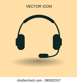 Headphones icon. vector illustration