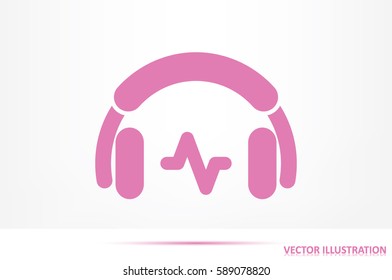 headphones icon vector illustration.