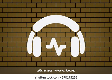 headphones icon vector illustration.