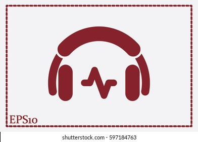 headphones icon vector illustration.