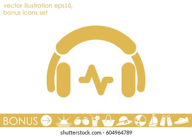 headphones icon vector illustration.