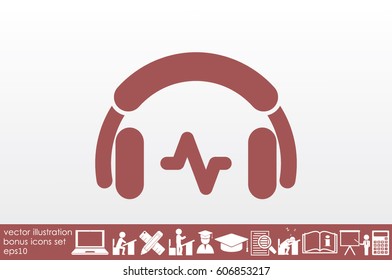 headphones icon vector illustration.