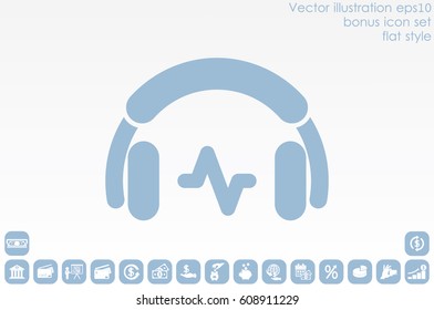 headphones icon vector illustration.