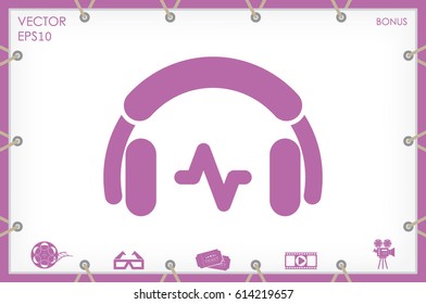 headphones icon vector illustration.